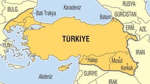 Карта, опубликованная турецкой газетой Milliyet