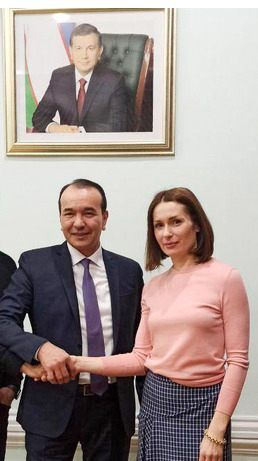 Министр культуры Озодбек Назарбеков и Ольга Шаврина Министр культуры Озодбек Назарбеков и Ольга Шаврина