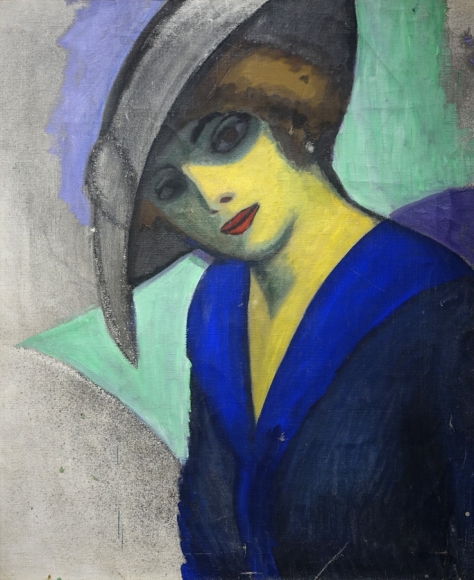 Николай Кузнецов. Женская голова, 1916