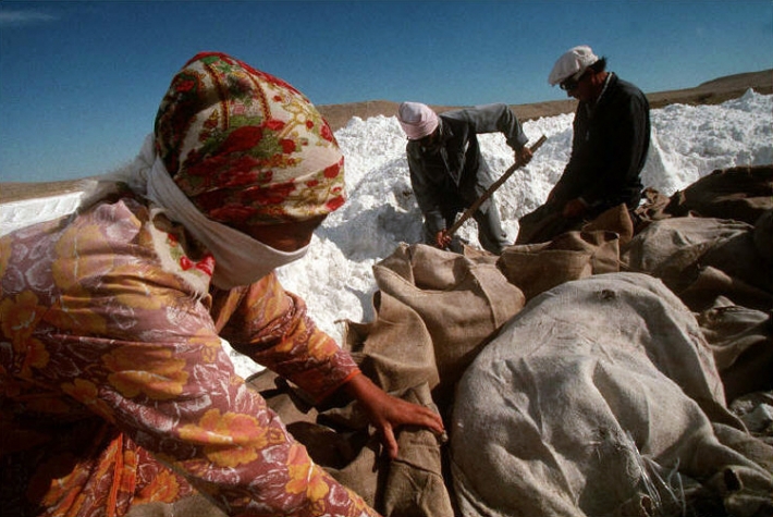 Туркменистан, соляные копи залива Кора Богаз Гол, 1994